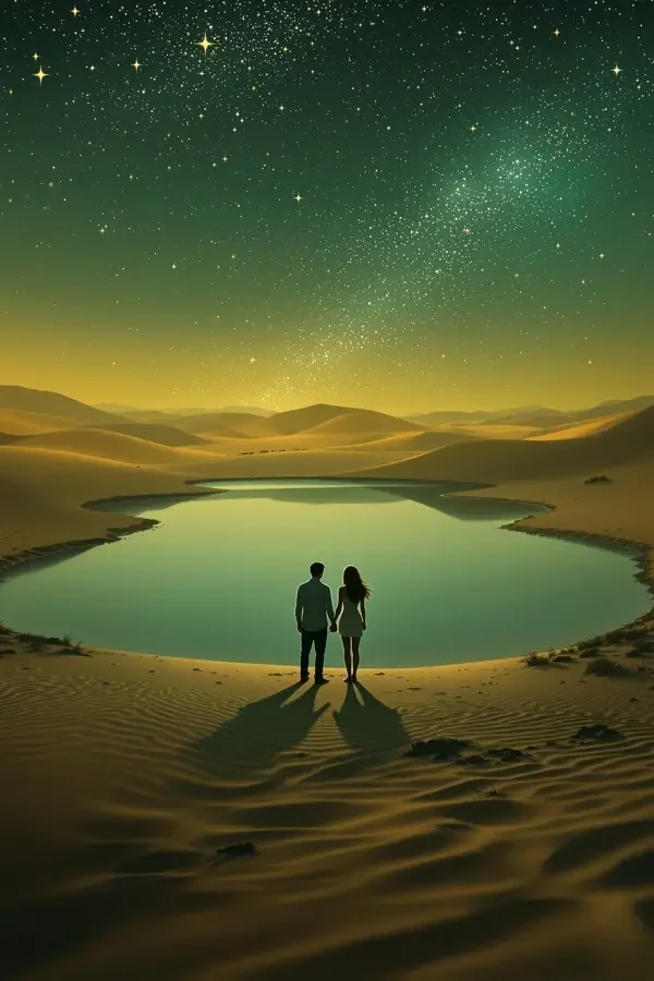 漠沙星湖 高清海报